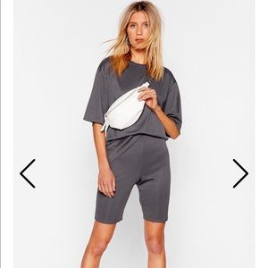 Bike shorts and tee set loungewear Nasty Gal
